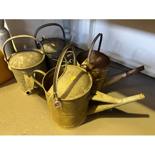 52 - 4 Galvanised watering cans