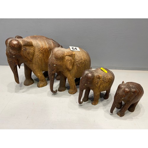 64 - Set of 4 20th century elephants