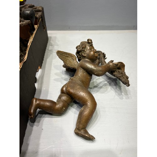 67 - Box of collectable inc Victorian cherub etc