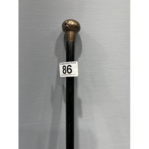 86 - Silver top walking stick