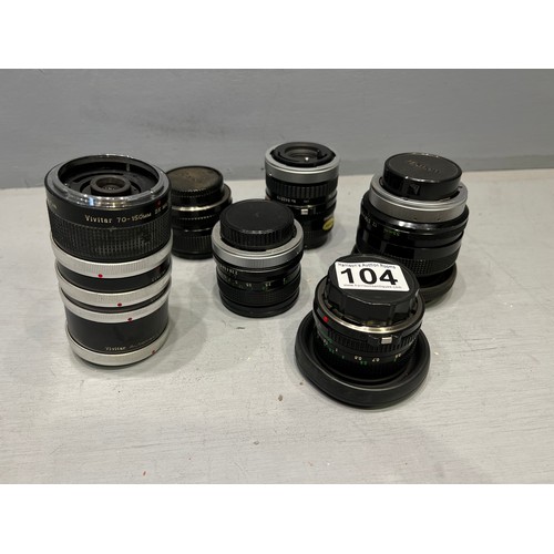 104 - Collection cameras lenses