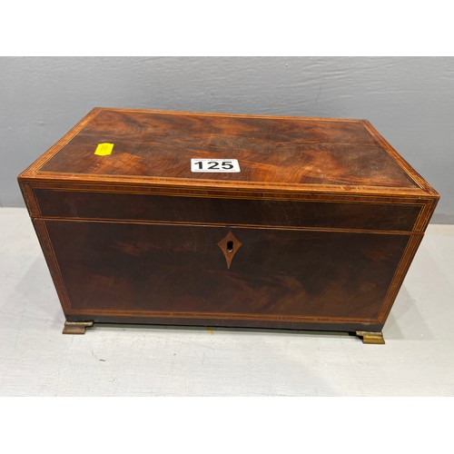 125 - Georgian mahogany tea caddy