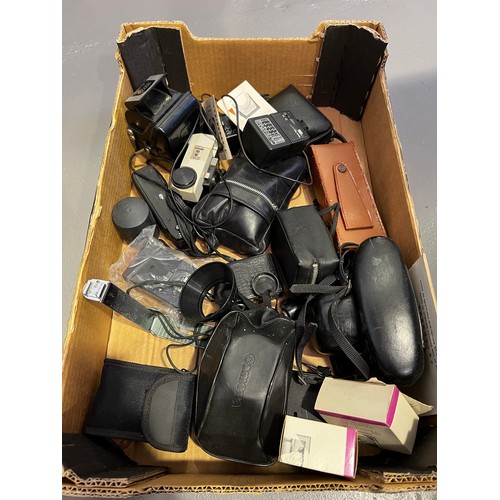 128 - Box of camera equipment