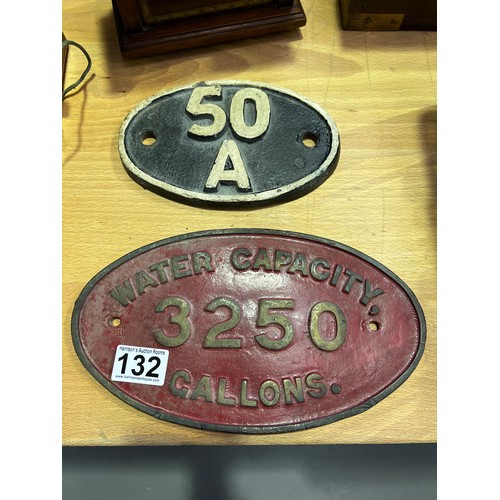 132 - 2 Vintage signs