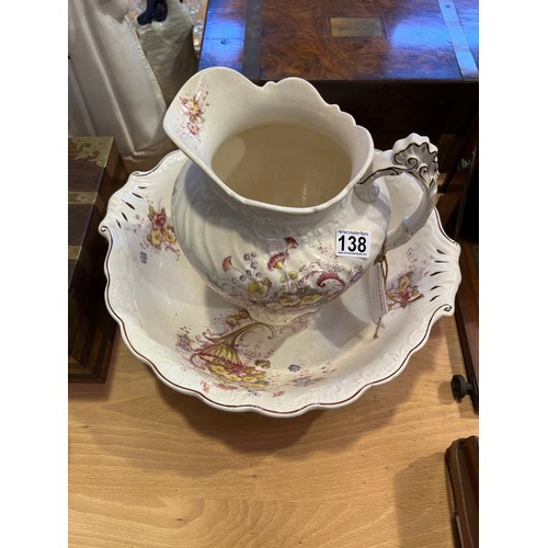 138 - Victorian jug & bowl