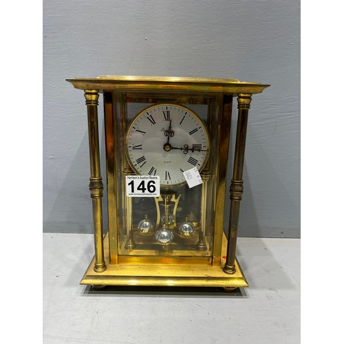 146 - Quality heavy larger size carriage clock