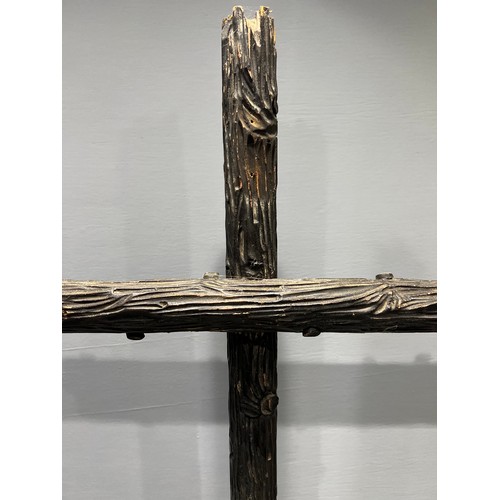 166 - Large 20th century wooden cross