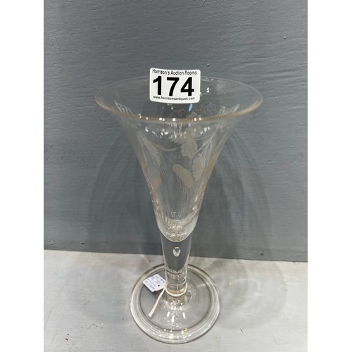 174 - Early piece of glass ware etched