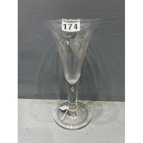 174 - Early piece of glass ware etched