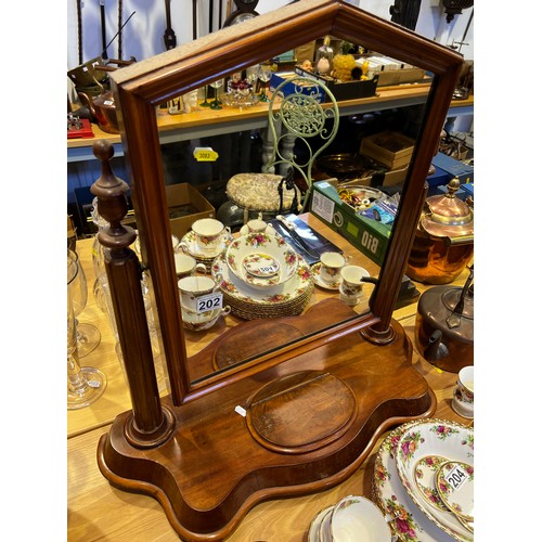 202 - Victorian mahogany dressing mirror