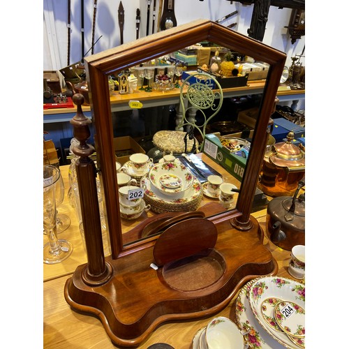 202 - Victorian mahogany dressing mirror