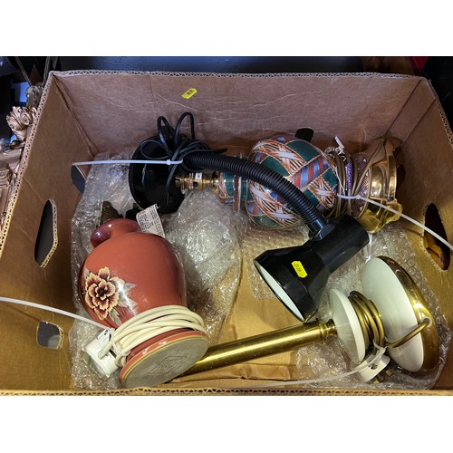 221 - Box of table lamps