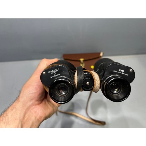 228 - Steiner binoculars + vintage binoculars