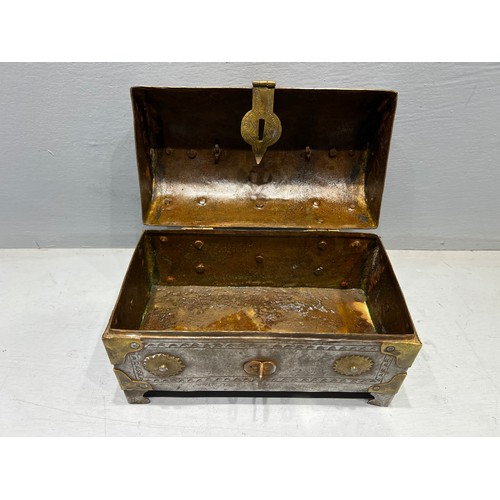 238 - Early antique continental dome top casket