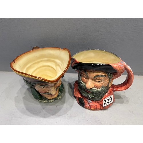 239 - 2 Royal Doulton toby jugs