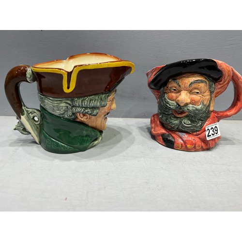 239 - 2 Royal Doulton toby jugs