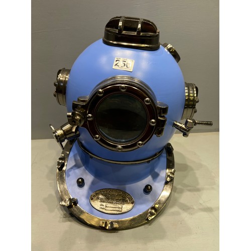 250 - Large divers helmet impressed U.S navy