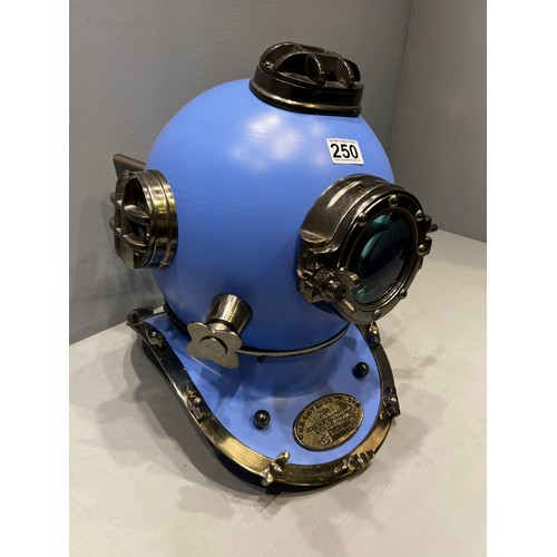 250 - Large divers helmet impressed U.S navy