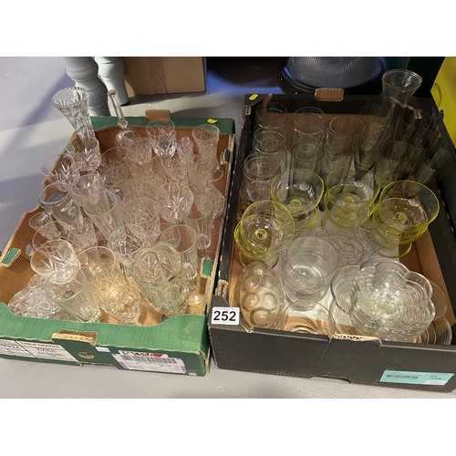 252 - 2 Box's glass ware inc jelly moulds