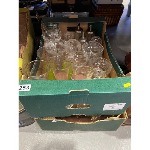 253 - 4 Box's of glass ware