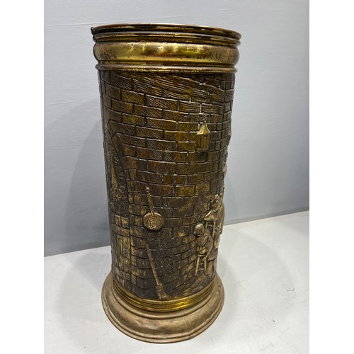 265 - Large brass embossed brolley stand