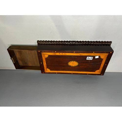 270 - Good early Victorian double drawer table top inlaid box