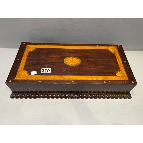 270 - Good early Victorian double drawer table top inlaid box