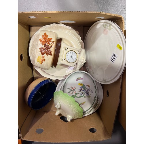 279 - Box of pottery