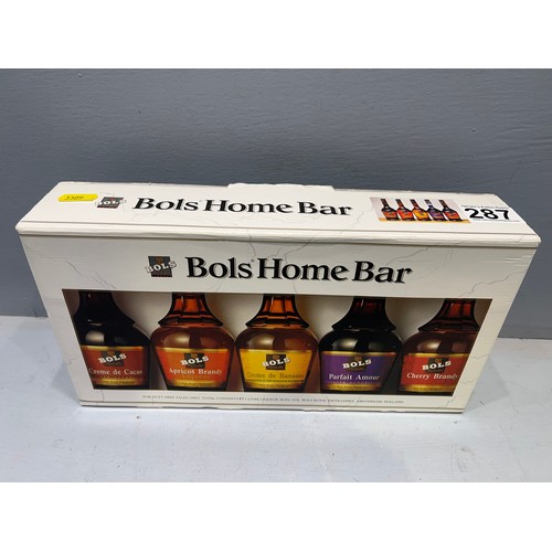 287 - Bols home bar collection of brandy (unopened)