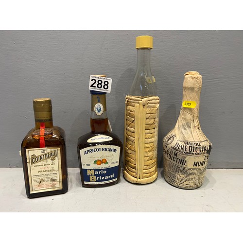 288 - Collection vintage alcohol (some unopened)