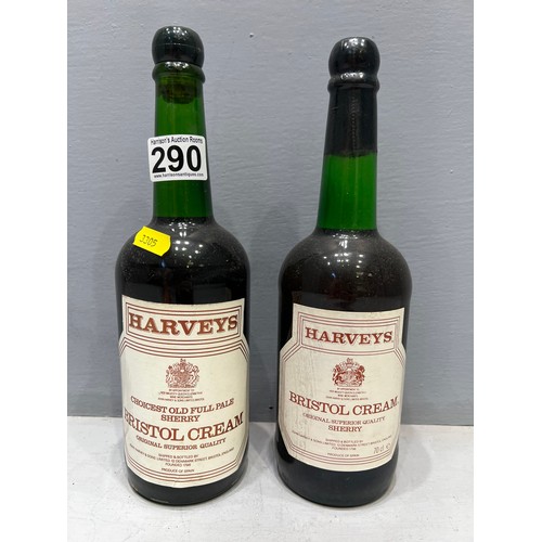 290 - 2 Bottles of Harvey's Bristol cream one still sealed