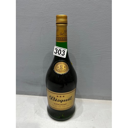 303 - Unopened bottle of cognac