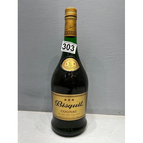 303 - Unopened bottle of cognac