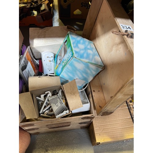 334 - Box of electrical items