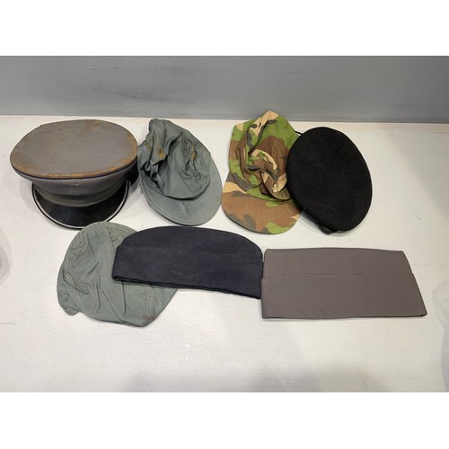 336 - Collection of military hats etc