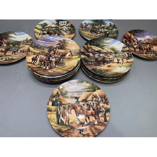 344 - Large collection of picture plates