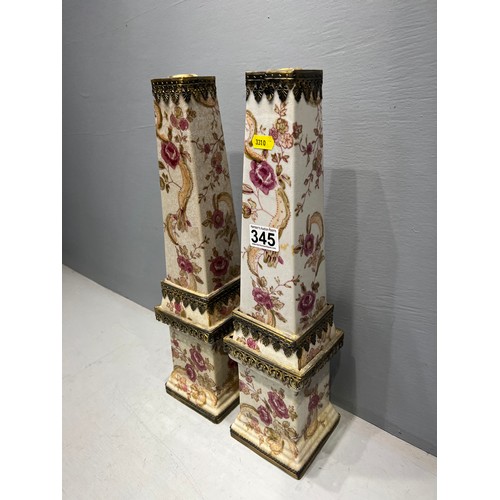 345 - Pair of interesting candle stands