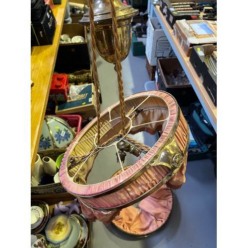 374 - Early 20th century brass unusual hanging light