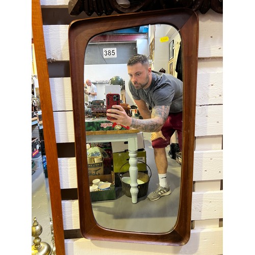 385 - Teak Mid Century wall mirror Danish ?