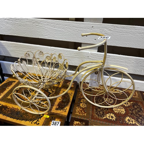 386 - Wrought iron Bike planter