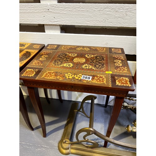 388 - Musical inlaid table