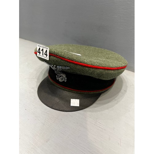 414 - Replica WW2 ss Artillery crusher cap