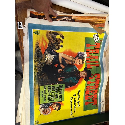 468 - Large Quantity of Vintage film posters A/F