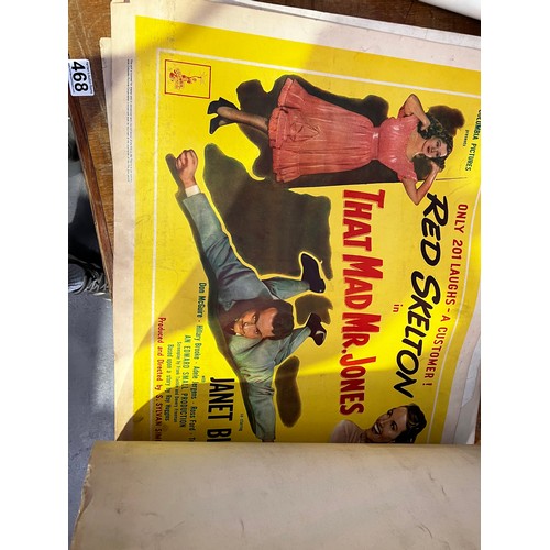 468 - Large Quantity of Vintage film posters A/F