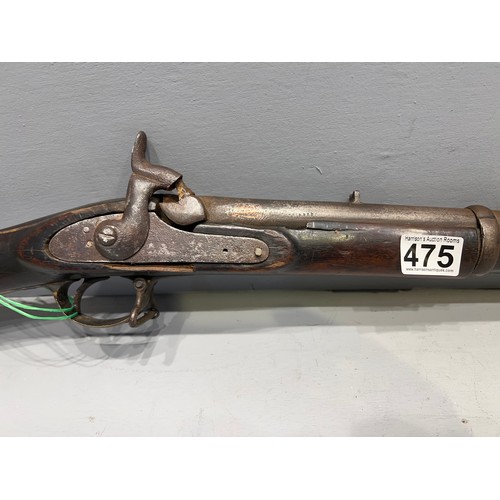 475 - 1857 Enfield Musket, Indian Army issue still having rack number on stock A/F Condition