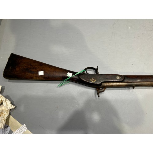 475 - 1857 Enfield Musket, Indian Army issue still having rack number on stock A/F Condition