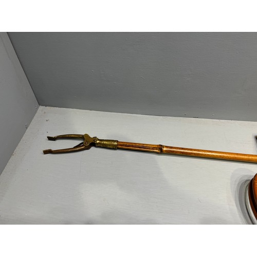 487 - Victorian Bamboo stick + Shooting stick etc