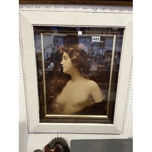 489 - Stunning Victorian Lady portrait inc oak frame