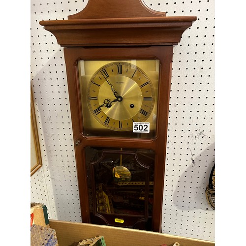 502 - Brass face wall clock working