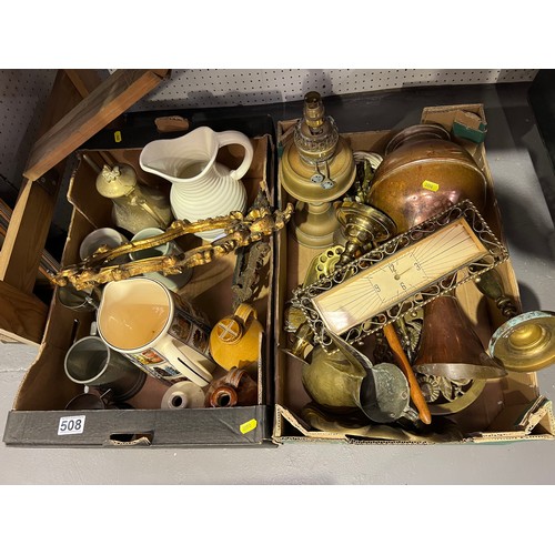 508 - 2 Good box's of Brass ware & Collectables